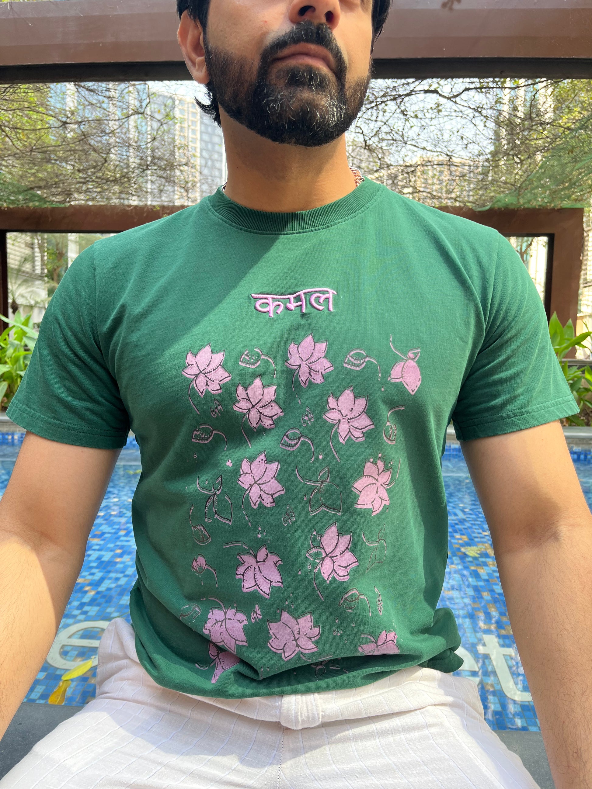 Eternal Bloom- Embroidered Kamal T-Shirt - Anahaत